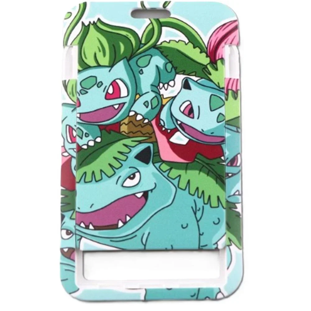 Bulbasaur ID Badge Holder Lanyard with Card Case & Key Strap